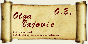 Olga Bajović vizit kartica